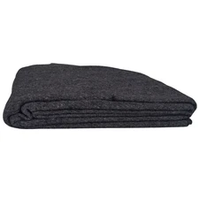 Wool Blankets 62x84" Heavy Duty Warm 3.25 lbs, Gray -  Emergency, Camping, Hotel