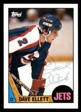 1987 Topps Hockey #35 Dave Ellett Signed Autograph (no COA) *d2