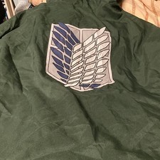 Attack on Titan USJ Capa Verde Poliéster Sudadera con Capucha Survey Corps Talla 6.1 Japón