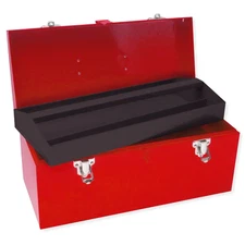 Heavy Duty Metal Tool Box - 16 In. X 7 In. X 7 In. Free Ship NEW