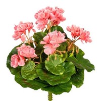 artplants Kunst Blume Geranie Cronvel, Steckstab, Crossdoor, Rosa, 25Cm