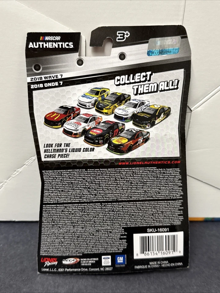 Jamie McMurray #1 McDonald’s NASCAR Authentics 2018 Wave 7 1/64 NUEVO Raro Foto 3 de 3