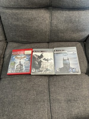 Batman PS3 Game Lot Of 3 Arkham City, Origins, Asylum, Playstation 3 Bundle Work