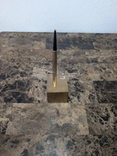 Rare Vintage Texaco 25-year Employee Award Pen Holder Base With Parker USA Pen