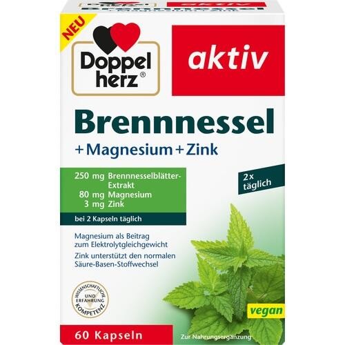 Doppelherz Brennnessel+Magnesium+Zink Kapseln 60 St. PZN 19874776-image