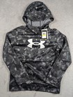 Under Armour Hoodie Boys Youth Size Medium Black Loose Fit Lightweight