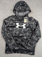 Under Armour Hoodie Boys Youth Medium Black Loose Fit Lightweight
