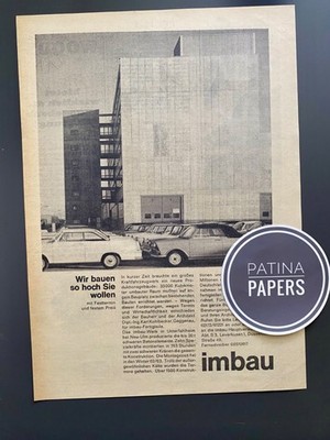 1964 imbau Karl Kohlbecker DKW Werk Ingolstadt Junior Oldtimer Vintage Werbung