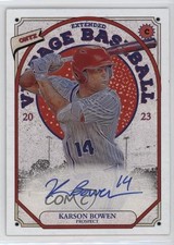 2023 Onyx Vintage Extended Auto Blue Ink Karson Bowen #OAKB Auto 0j81