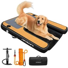 Inflatable Dog Boat Ramp Water Ramp for Pool, Float Floating Dog Ramps with A...
