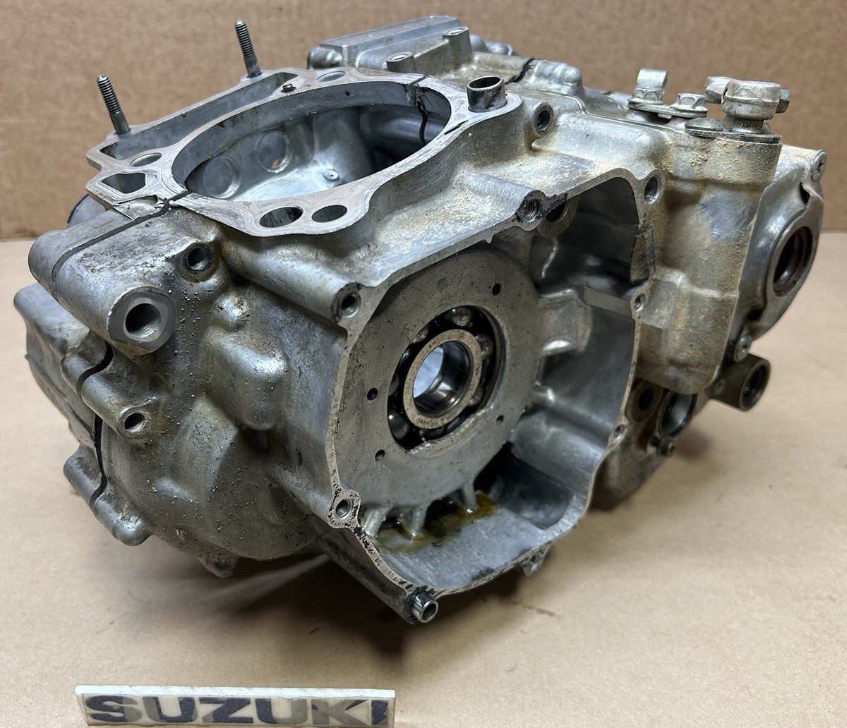03-08 Suzuki LTZ400 Left Right Engine Cases Crankcase Crank Case