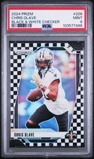 2024 PANINI PRIZM B&W CHECKER #206 CHRIS OLAVE PSA 9