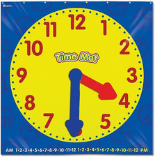 Time Activity Mat, Homeschool, Learning Clock, Classroom Activity, Ages 5 , Mult