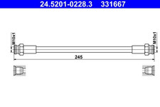 Bremsschlauch Hinterachse für OPEL CORSA D E Kasten/Schrägheck