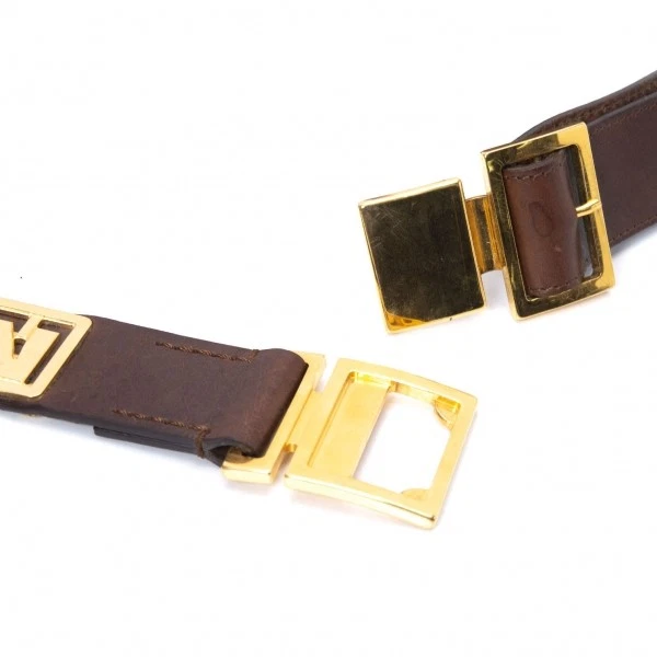 Cinturón de cuero con logotipo de metal MARNI talla S (K-128572) Foto 3 de 4