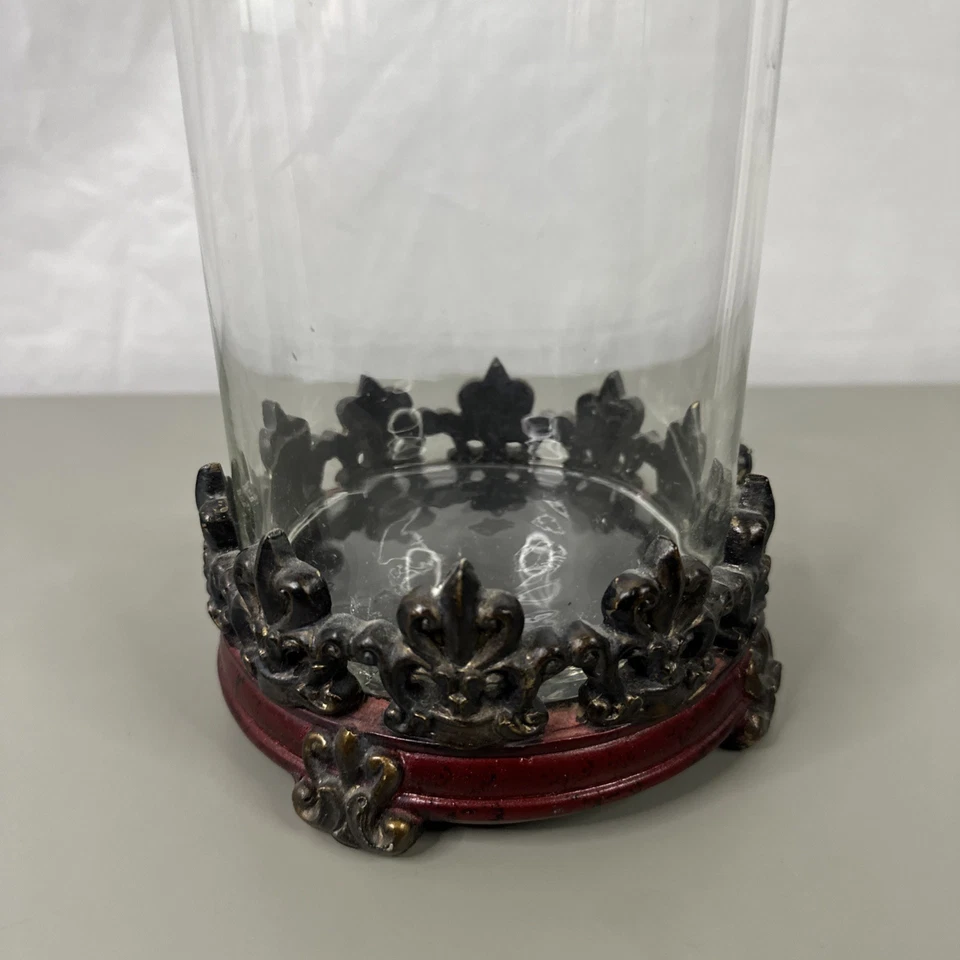 装饰玻璃和树脂家居装饰蜡烛罐和盖18英寸高 — 第 2/4 张图片