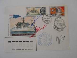 Sojus T 6 Space Mail original Crewsigniert