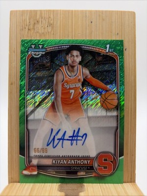 202526 Bowman Chrome Kiyan Anthony Syracuse  Green Shimmer Auto 99 G2U