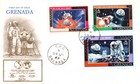 APOLLO 11 1969 GRENADA  COLORFUL FIRST DAY COVER FULL SET SC# 329-336a — photo 1