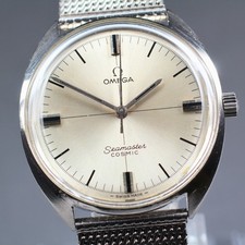 Vintage Near MINT OMEGA Seamaster COSMIC 35mm Men's Manual Watch Cross Hair Dial