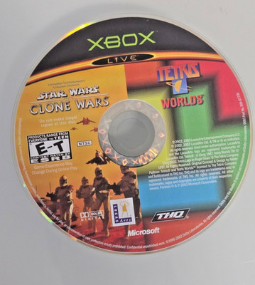 Star Wars: The Clone Wars/Tetris Worlds (Microsoft Xbox, 2003) DISC ONLY