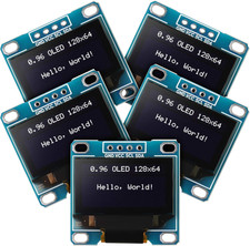 5 Pieces 0.96 Inch OLED Module 12864 128X64 Driver IIC I2C Serial Self-Luminous