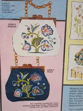 RARE Erica Wilson HIAWATHA Crewel Embroidery Handbag Purse Kit 6308/1