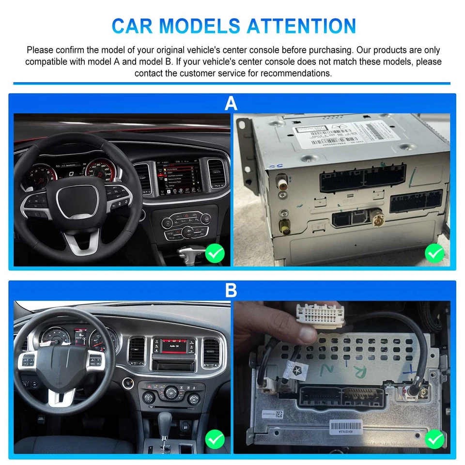 Apple Carplay For Dodge Charger 2011-2014 Car Stereo Radio Android 15 GPS 2+64GB - Image 3 of 4