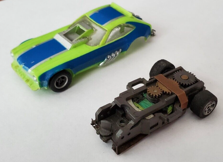 RARE VINTAGE AURORA AFX PINTO FUNNY CAR SLOT CAR! MEAN GREEN! REALLY