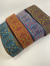 Eastern palace metallic, 2 inch wide jacquard...