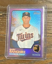 2022 Topps Heritage High Number Hot Box Purple Chrome Gary Sanchez #537