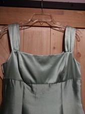 Adrianna Papell Dress Womens 10 Green Evening Sheath Dress Cocktail Straps Lined