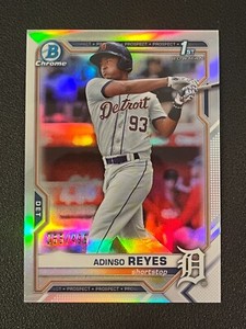 Adinso Reyes 2021 Bowman Chrome 1st Auto Refractor /499 Tigers BCP-21