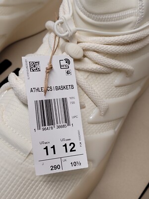 Adidas Fear Of God Athletics 1 Basketball Cream White Size 11