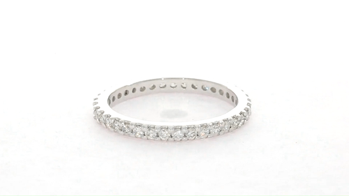 SI1 G 0.85 Ct Natural Diamond 14K Yellow Gold Eternity Anniversary Ring RS 4.5 - Video 1 of 1