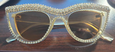 Unique Funky Style SUNGLASSES NEW Frame Clear Bling Crystals Rhinestones