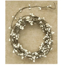 Pip Berry String Garland, 18 Feet, Ivory, Rustic and Primitive Decor