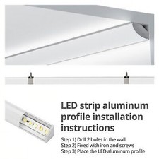 Profile for Mounting Striplights LED Aluminium 1m Channel Diffuser Cover V Shape