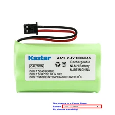 Kastar 2.4V 1600mAh Ni-MH Battery for Uniden BT904 BP904 BT1007 BT1015 HHR-P506