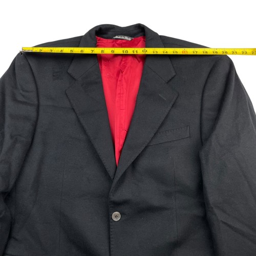Carroll & Co Men's 100% Cashmere 2-Button Blazer Navy Blue • Italy • 44S - Picture 12 of 13