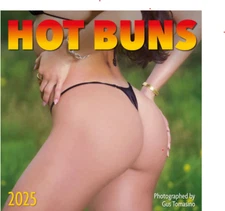 Hot Buns 12 Month Wall Calendar 2025 Brand New Sealed Plastic Free Gus Tomasino
