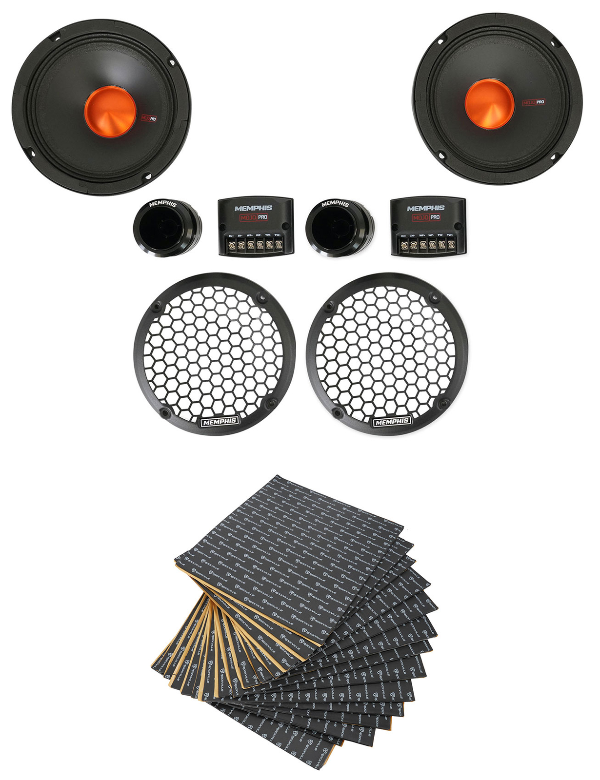 2 Автомобильные колонки Memphis Audio MJP6C MOJO Pro 65 Competition ComponentRockmat 60890₽
