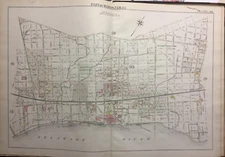 1895 PHILADELPHIA PA MAGNOLIA CEMETERY DISSTON PK TACONY DRIVING PARK ATLAS MAP