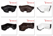 Polypipe 130mm Ogee Gutter 90 Degree Angle in White, Brown & Black ROG03/ROG13