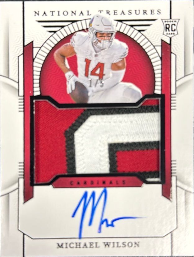 2023 Panini National Treasures RPA #182 Michael Wilson Black#1/5