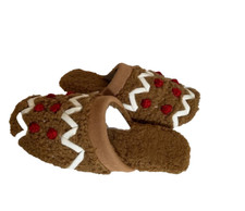Pottery Barn Gingerbread Slippers Holiday Size Small or Large NWT