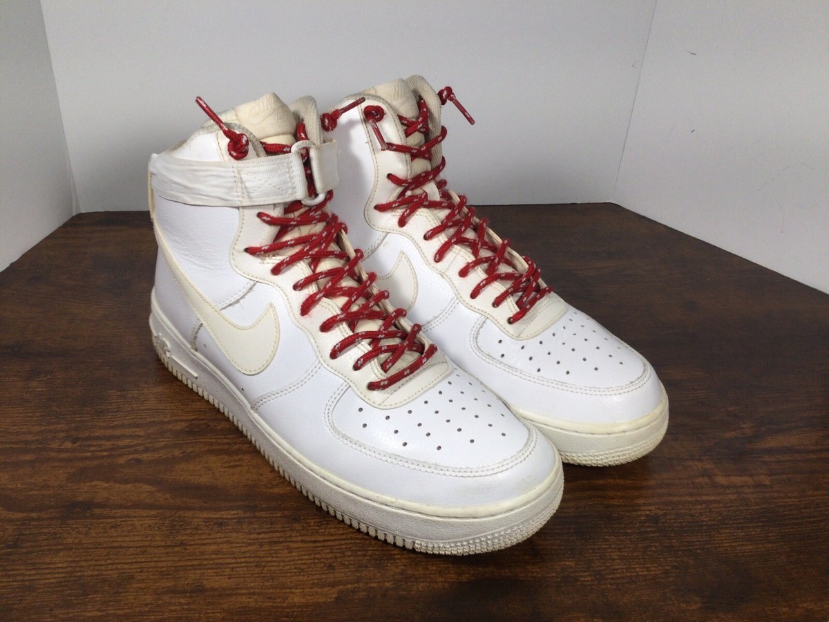 Nike Air Force 1 315121-115 Mens Size 10.5 White Leather High Top Athletic Shoes Nike Air Force 1 Hi 07, 315121-115, White, Men main image 4