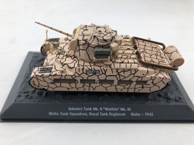 1/43 British Vickers Mk.II Infantry Military Tank1942 Malta Alloy Model Finished