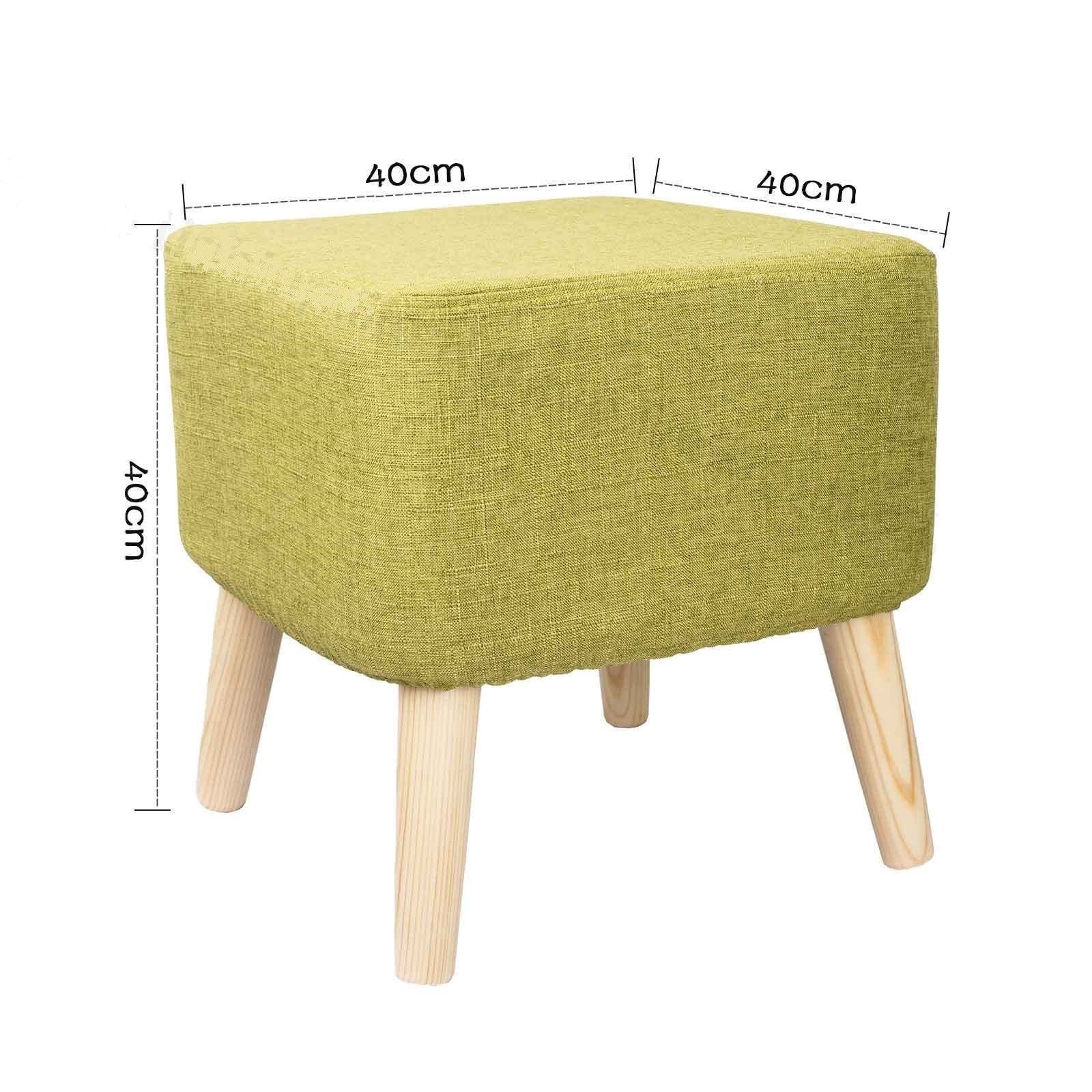 Modern Luxury PU/Upholstered Large Footstool Pouffe Stool Wooden 4Legs