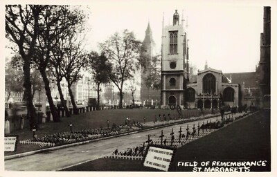 Field of Remembrance St. Margarets Westminster RPPC postcard PC 2.12